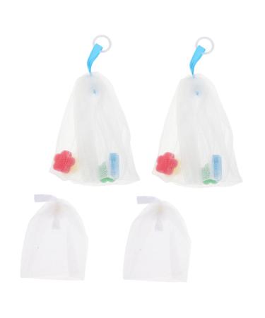 Mikinona 4pcs Foaming Net Soap Exfoliating Soap Saver Net Net Soap Pe