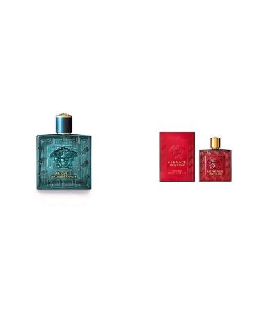 Versace Eros for Men 3.4 oz Eau de Parfum Spray & Eros Flame for Men 3.4 oz Eau de Parfum Spray