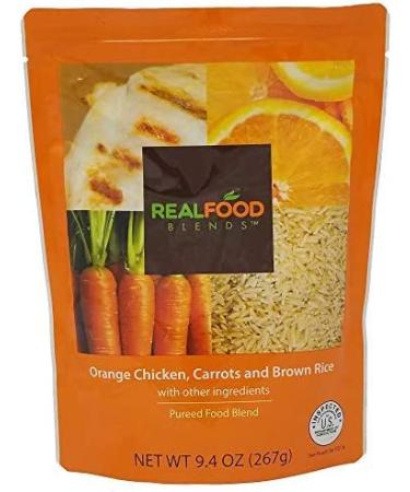 Real Food Blends Orange Chicken Carrots & Brown Rice 9.4 oz Pureed Meal for Feeding Tubes - Pack of 12 Pouches - Buy Online on SooperMarket.com