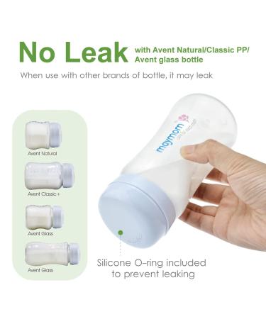 Maymom Wide-Mouth Milk Storage Collection Bottle with Travel Cap and Sealing Ring - Compatible with Spectra S1 S2, Avent, Motif, Twist, Ameda MYA Bottles - 4pc Pack - Buy Online on SooperMarket.com