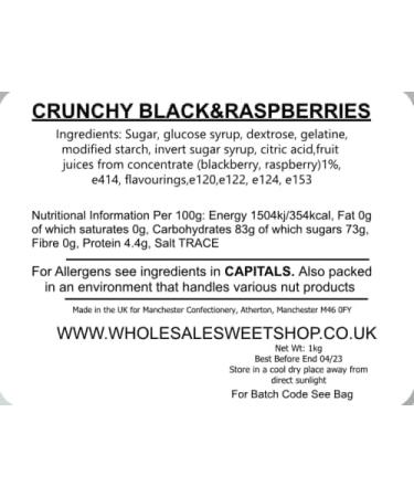 Ellies Jellies Crunchy Berries 1Kg Bag - Buy Online on SooperMarket.com