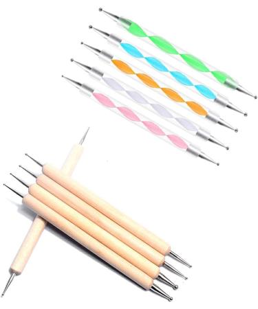 Dajidafu 1 Set Dotting Tools Two Ways Drawing Painting Carving Set DIY Design Manicure Tools Freehand Embossing Point Drill Pen - Buy Online on SooperMarket.com