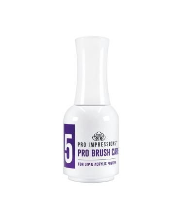 Pro Impressions - 2 In 1 Dip & Acrylic Powder - Step 5 - Pro Brush Care - 15ml (Coloured Acrylic Dip Powder Overlay)