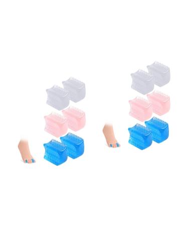Healeved 12 pcs Woman Separating Pad Clear Thumb Fighting Supple Corrector Correctors Nail Hammer Foot Your Divider for Durable Isolation Useful Valgus Stretcher Hallux L Assorted As Shownx2pcs 2.8x2.2cmx2pcs
