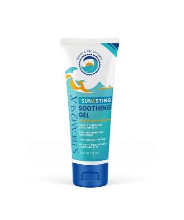 STREAM 2 SEA After Sun and Sting Relief Aloe Vera Soothing Gel For Sensitive Skin 75 ml Paraben Free Cooling Gel For Sting Bug Bites and Sunburn Relief With Aloe Vera and Green Tea