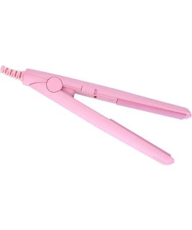 Mini Hair Straightener & Curler - Travel-Friendly Ceramic Plates in Green & Pink | Quick Styling & US Plug - Buy Online on SooperMarket.com