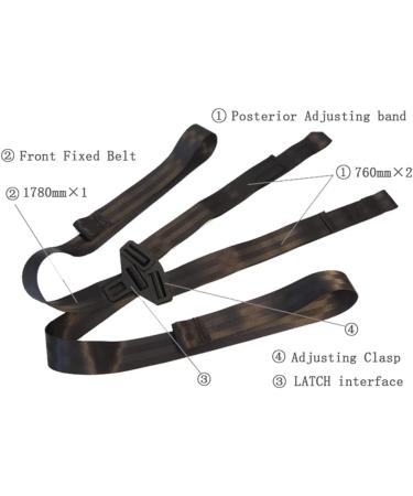 Universal Child Safety Seat Belt Thicken Bracket Mount Base ISOFIX Latch Interface - Black - Buy Online on SooperMarket.com