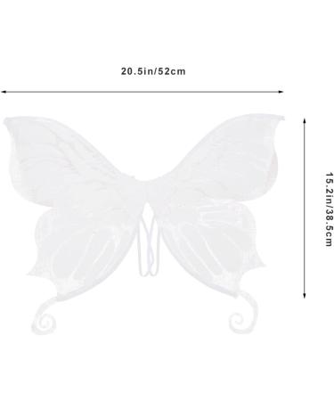 ibasenice Girls Wings Fairy Wings Butterfly Wing Dress Up Butterfly Wing Prop Elegant Style Butterfly Wing White - Buy Online on SooperMarket.com