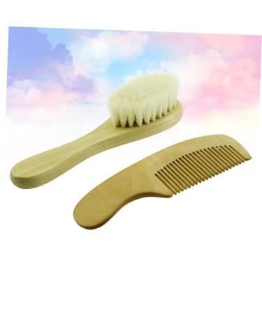 Beavorty 2pcs Baby Hair Brush and Comb Set - Gentle Hair Cleaning for Toddlers | Wooden Shower Brush for Babies - Buy Online on SooperMarket.com