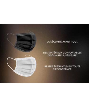 Black Shield 100+2 Black Face Masks - 3 Layers - Ultra Comfy - Disposable - Buy Online on SooperMarket.com