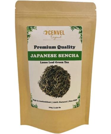 CENVEL Japanese Sencha Green tea | 100% Pure Natural Loose Leaf Sencha Green Tea | Premium Quality | From Kagoshima Region | Pesticides Free. GMO Free (100g) - Buy Online on SooperMarket.com