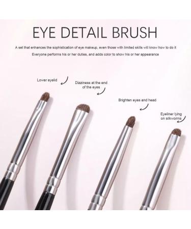 1/4Pcs Small Angle Precise Detail Eyeshadow Brush Soft Horse Hair Eyelid Highlighter Lying Silkworm Up Eyes Brushes Makeup Make - Buy Online on SooperMarket.com
