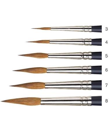 Winsor & Newton Watercolor Sable Brush #8 - Professional Pointed Round Brush - Buy Online on SooperMarket.com