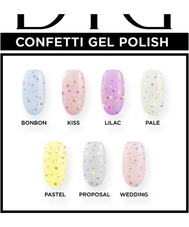 Didier Lab - Premium Gel Nail Polish Confetti - Wedding - Gel Nail Varnish - Nail Art - Long-Lasting High Gloss Wear - Easy to Apply - Gel Nails - Rich Pigment - UV/LED - Chip Resistant - Buy Online on SooperMarket.com