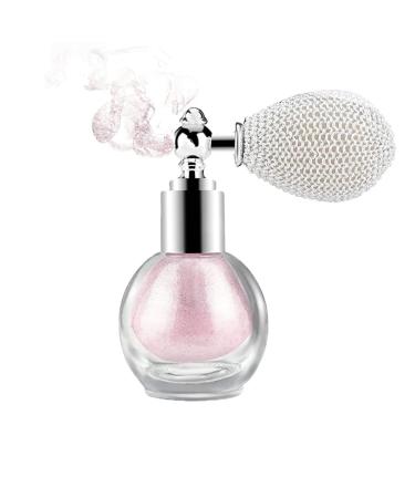Highlighter Powder Spray  Glitter Spray Nude Pink Glitter Body Face Hair High Gloss Spray Shimmer Sparkle Powder Body Glitter Spray  for Women Hair Nails Makeup Party