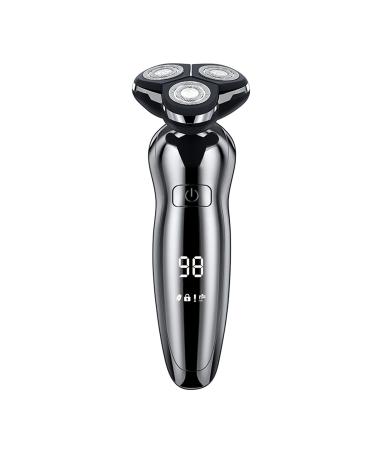 Mens Electric Shaver Razor Beard Trimmer Rotary Shaver Cordless Sideburn Trimmer Nose Trimmer Wet Dry Shaver Waterproof USB Rechargeable 3 in 1