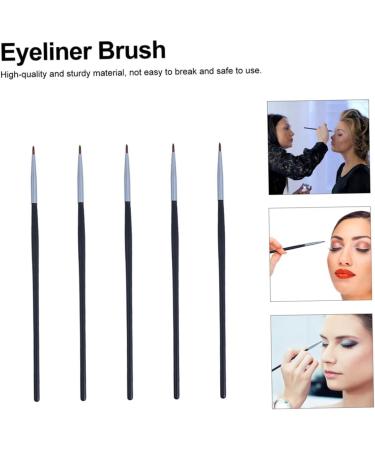 WOONEKY 5pcs Fine Eyeliner Brush Make up for Face Lipstick Brush Gel Liner Eyeliner Black Fiber - Buy Online on SooperMarket.com