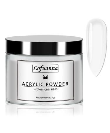 Lofuanna 17g Professional Clear Acrylic Powder Salon Quality Acrylic Nail Powder for Nails Extension Nail Art System for Home/Salon