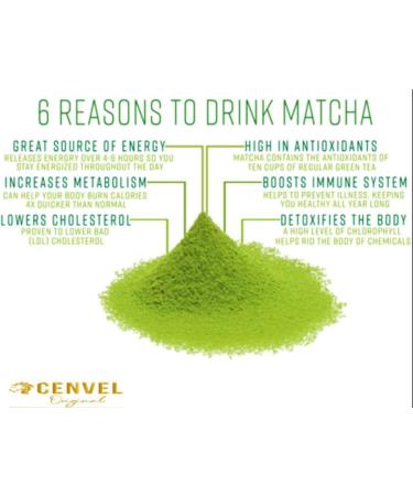 CENVEL Chai Matcha Green Tea Powder | Premium Grade | Use for Drinking Cooking Baking Smoothie | Increase Energy - Boost Metabolism - Improve Mental Focus | Vegan & Vegetarian Friendly (100g) - Buy Online on SooperMarket.com