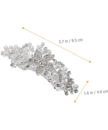BELLIFFY Rhinestone Hair Clip Flower Hair Clip Hair Barrettes for Women Thick Hair Girl Headdress Hair Accessory Hairpin for Women Womens Barrettes for Hair Hair Clips Dipper Iron - Buy Online on SooperMarket.com