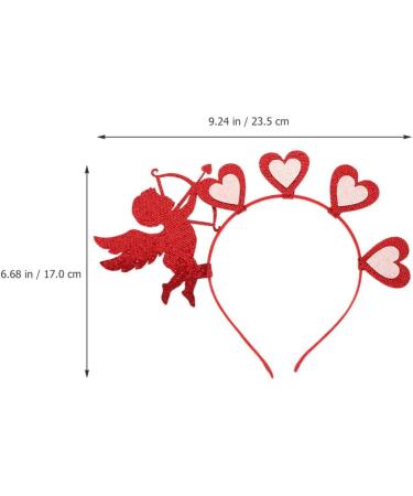 minkissy Heart Headband Valentines Day Headpieces Sequin Cupid Hair Band Red Love Heart Hair Band for Women Girls Halloween Valentine's Day Party Red - Buy Online on SooperMarket.com