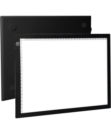RTjoy A4 LED Light Pad | USB Powered Drawing Board with Adjustable Brightness | Ideal for Diamond Painting, Weeding Vinyl, and More | Black A4 Light Pad - Buy Online on SooperMarket.com