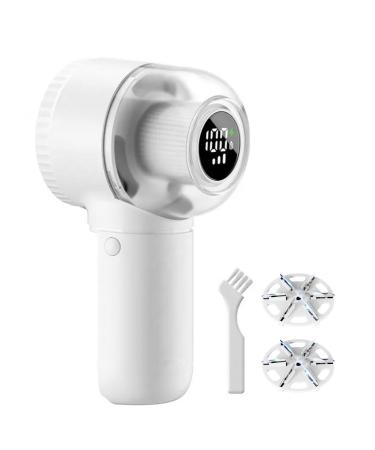 Fabric Shaver 2 in 1 Electric Lint Remover Adjustable Digital Display Portable Sweater Defuzzer Fabric Shaving Tool with 2 Blade Heads for Clothes Sofa