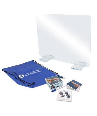 AFH T-Mirror Premium | Medium | 49.5 cm x 38.5 cm | Mirror (feet: transparent | with picture card base) including carrying bag