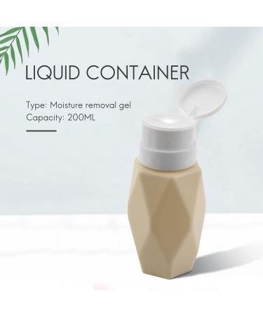 Desikixudy Beige Nail Art Pump Dispenser Empty 200ML Bottle Acrylic Gel Polish Remover Cleaner Liquid Container Storage Manicure Tool - Buy Online on SooperMarket.com
