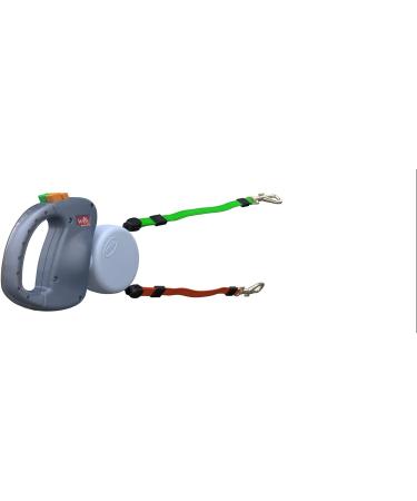 WIGZI Dual Doggie 3.0 Gel Retractable Leash - Grey | Best International Shipping for Dogs - Buy Online on SooperMarket.com
