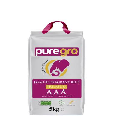 Puregro AAA Premium Jasmine Fragrant Rice 5kg 5 kg (Pack of 1)