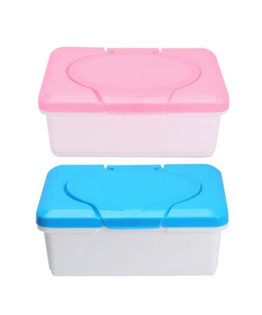 ARTIBETTER Wipes Dispenser Box Diaper Wipes Dispenser Baby Wipes Case Baby Wipe Holder Rectangular Paper Towel Container Dustproof Storage Organizer 2pcs