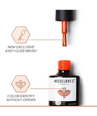 Modelones Fall Burgundy Dark Red Gel Nail Polish - 15ML Soak Off LED Color - Buy Online on SooperMarket.com