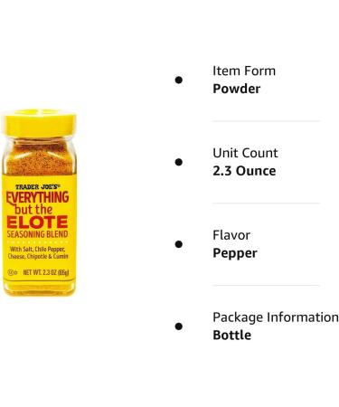Trader Joe's Everything but The Elote Seasoning Blend 2.3 oz (65g) - Buy Online on SooperMarket.com