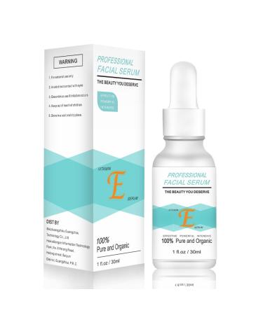 Vitamin E Serum for Face(Tocopherol) - Targets Anti-aging with 20% Vitamin E Vitamin C - Reduces Dryness Dark Spots Fine Lines and Wrinkles - For Face Neck and Chest - 1fl oz 1 Fl Oz (Pack of 1)