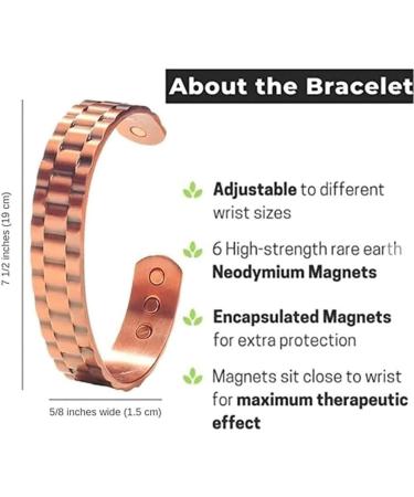 Prostapower Magnetic Copper Band Adjustable Length Simple and Fashionable Quantum Magnetic Bracelet Copper Bracelet for Men Women (One Size 2PCS-B) One Size 2pcs-b - Buy Online on SooperMarket.com