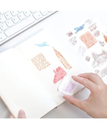 Suwimut 12-Piece Acrylic Stamp Blocks Set for Scrapbooking & Card Making | Clear Stamping Tools with Grid Lines - Assorted Sizes - Buy Online on SooperMarket.com