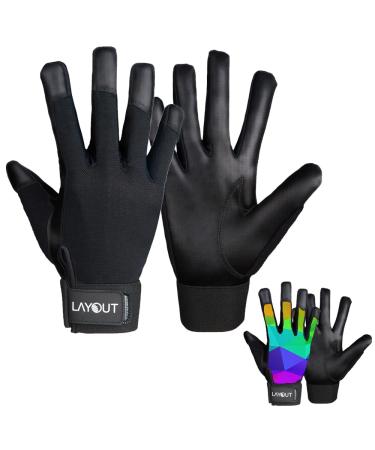 Layout Ultimate Frisbee Gloves - Ultimate Grip and Friction to Enhance Your Game! Perfect for Ultimate, Disc Golf and All Disc Sports! Medium