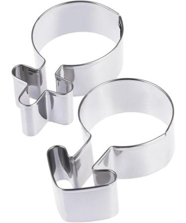 MAGICLULU 4 Pcs Stainless Steel Biscuit Mold Baking Mold Gender Symbol Cookie Self Made Cake Mold Logo Mould Chocolate Mold Embossing Mould Metal Dies Fruit Men and Women 2 Piece Set 2 pcsx2pcs Silverx2pcs - Buy Online on SooperMarket.com