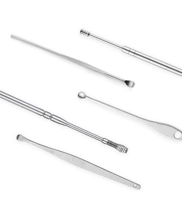WNPXQNT 7Pcs/Set Steel Earpick Wax Curette Tool - Ear Cleaner Pick for Ear Care - Ear Wax Spoon Pickers Clean - Buy Online on SooperMarket.com