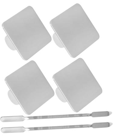 Balacoo 2 Sets Ring Palette Tools - Stainless Steel Makeup Mixing Tray for Foundation & Cosmetic Applications - Buy Online on SooperMarket.com