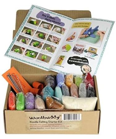 Woolbuddy Needle Felting Kit for Beginners - 6 Unique Felt Animals & Tools Included - Buy Online on SooperMarket.com
