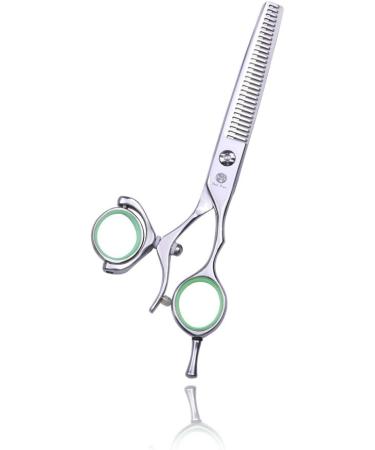 Purple Dragon 6.0 inch Swivel Thumb Japanese 440C Barber Razor Edge Salon Hair Cutting Scissor and Thinning Shear - Perfect for Professional Hair Stylist Barber Hairdresser (6 inch) - Buy Online on SooperMarket.com