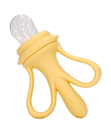 Soft Baby Fruit Feed Pacifier - Yellow Massage Rubber for Newborns | Improves Hand-Eye Coordination | International Shipping - Buy Online on SooperMarket.com