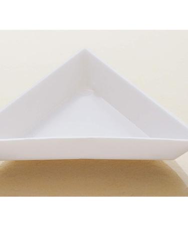 5pcs Plastic Triangle Rhinestone Nail Art Storage Box - Glitter Cup Holder Tray for Easy Organization | International Shipping Available - Buy Online on SooperMarket.com