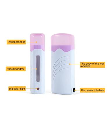 Double Depilatory Heater & Wax Roller Set | Portable Roll-On Wax Warmer for Hair Removal | EU-Compatible for Men & Women - Buy Online on SooperMarket.com