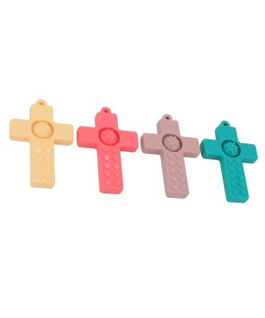 4Pcs Silicone Baby Teether Toy - Infant Teething Relief for Sore Gums | Chew Toys for Comfort - Buy Online on SooperMarket.com