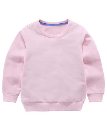 Taigood Kids Jumper for Boys Cotton Sweatshirt Long Sleeve T Shirts Pullover Autumn Winter Age 1-7 Years 2-3 Years Pink