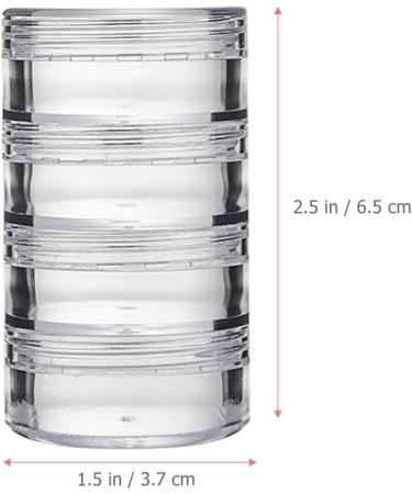 minkissy 3 Sets Eye Cream Box Stackable Clear Plastic Organizer Round Small Cream Jars Makeup Samples Jar Beauty Products Jar Cosmetics Holding Jars Makeup Cream Container Travel Leakproof 6.5x3.7cm Transparent - Buy Online on SooperMarket.com