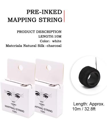 Pre-Inked Mapping String for Eyebrow Measuring Microblading Eyebrow Marker Thread Line Tool Microblading Supplies (10m) (10m) - Buy Online on SooperMarket.com